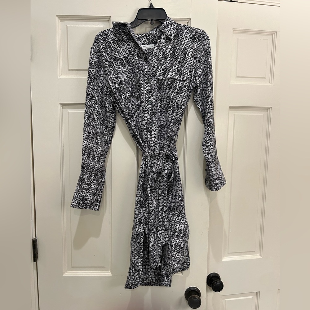 Equipment Femme Black and White Dress in Size XS